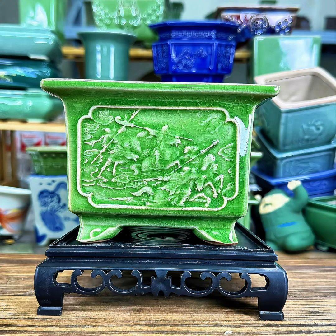 盆栽鉢 青磁鉢 山野草鉢 多肉植物 植木鉢 小品大品盆栽鉢 陶器鉢置物