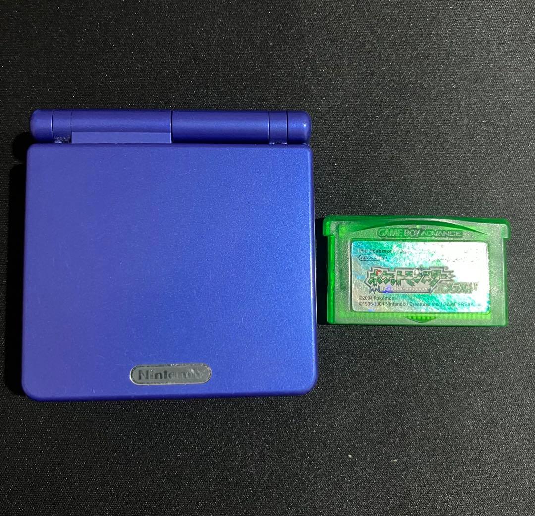 GBA SP 本体 アズライトブルー ポケモン エメラルド - メルカリ