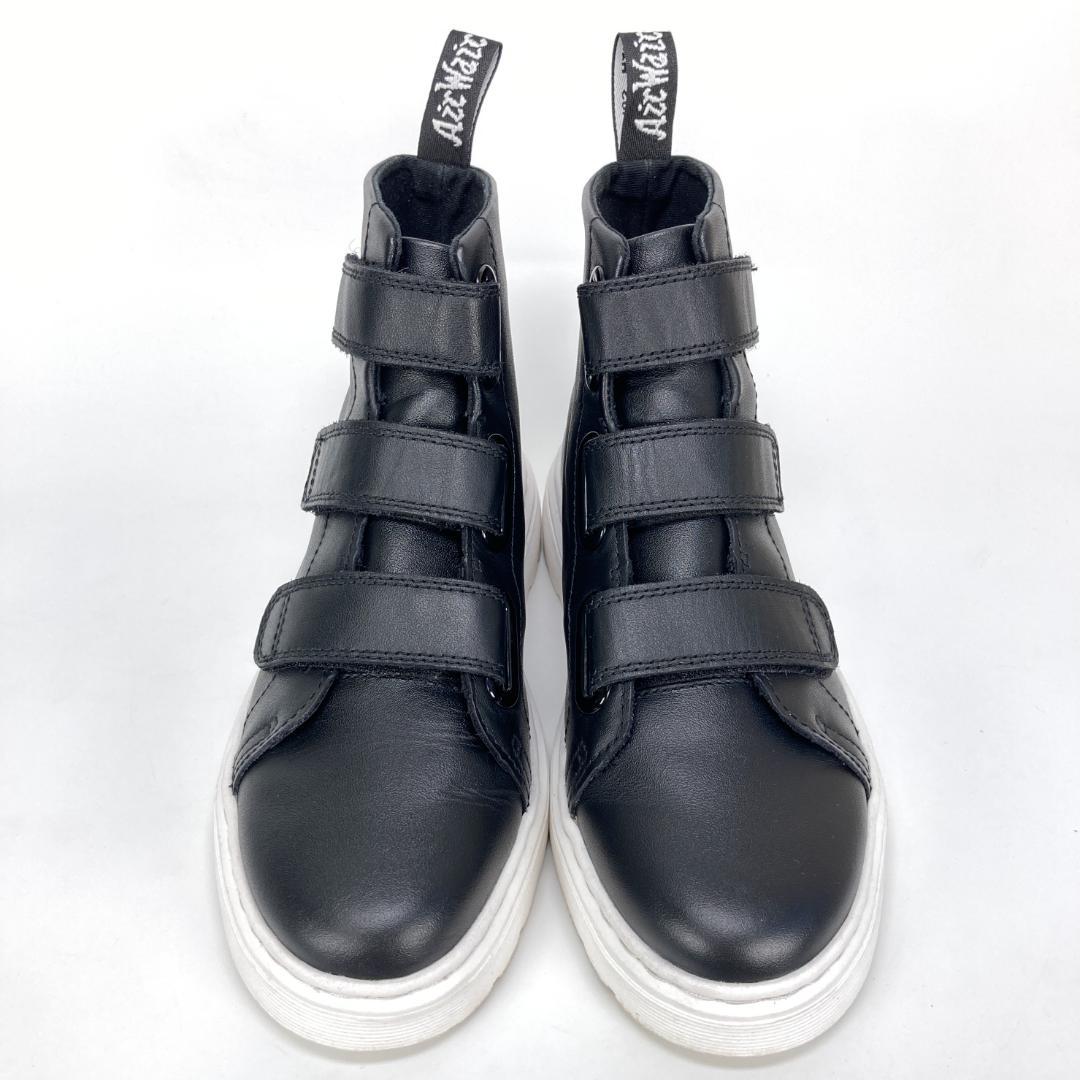 美品 ドクターマーチン TALIB STRAP ベルクロハイカットスニーカー 黒