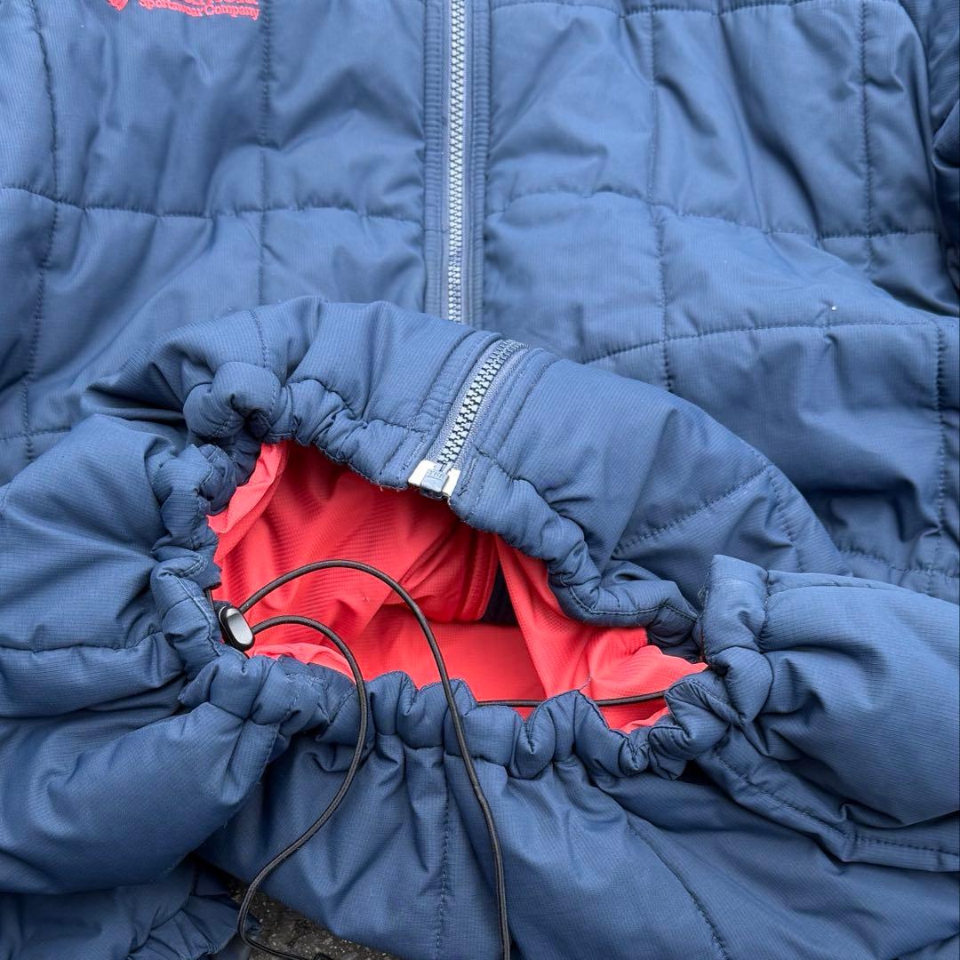 m*a様 コロンビア hooded puffer jacket ネイビー テック - メルカリ
