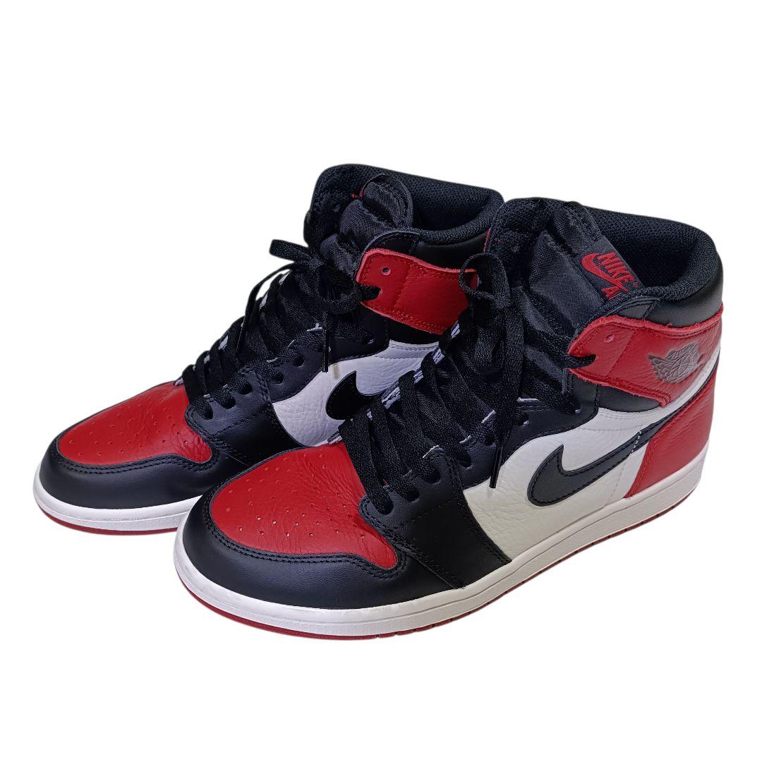 極美品♪ナイキ AIR JORDAN 1 レトロ ハイ ブレッド トゥー 29 NIKE（ナイキ） NIKE AIR JORDAN 1 RETRO HIGH OG 【BRED TOE】【つま
