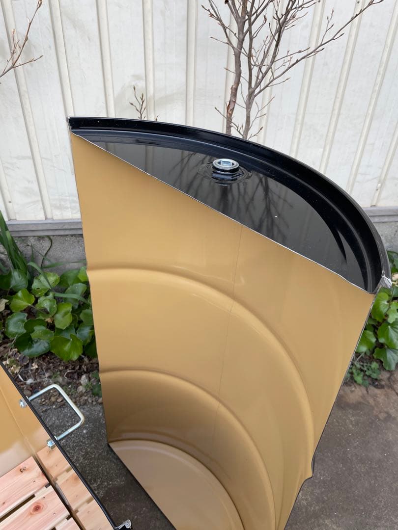 ドラム缶風呂 横置きタイプ すのこ付き 蓋あり - メルカリ