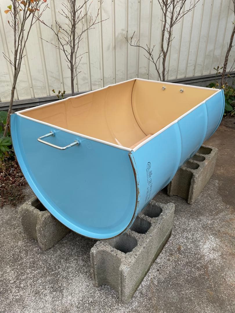 ドラム缶風呂 横置きタイプ すのこ付き 蓋あり - メルカリ
