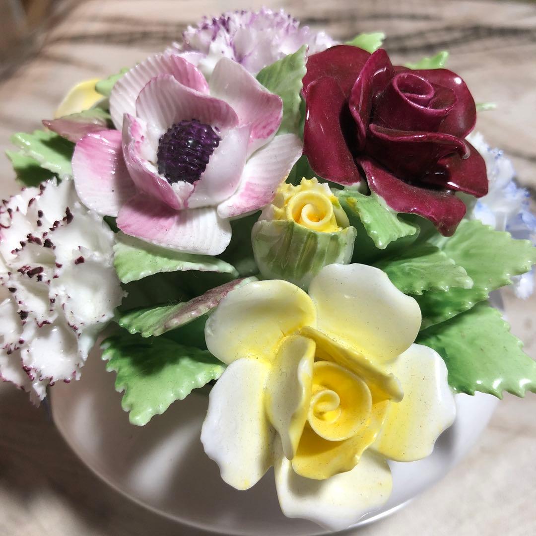 みーもも様限定 イングランド製 ロイヤルドルトン 置物 陶器 花飾り 陶