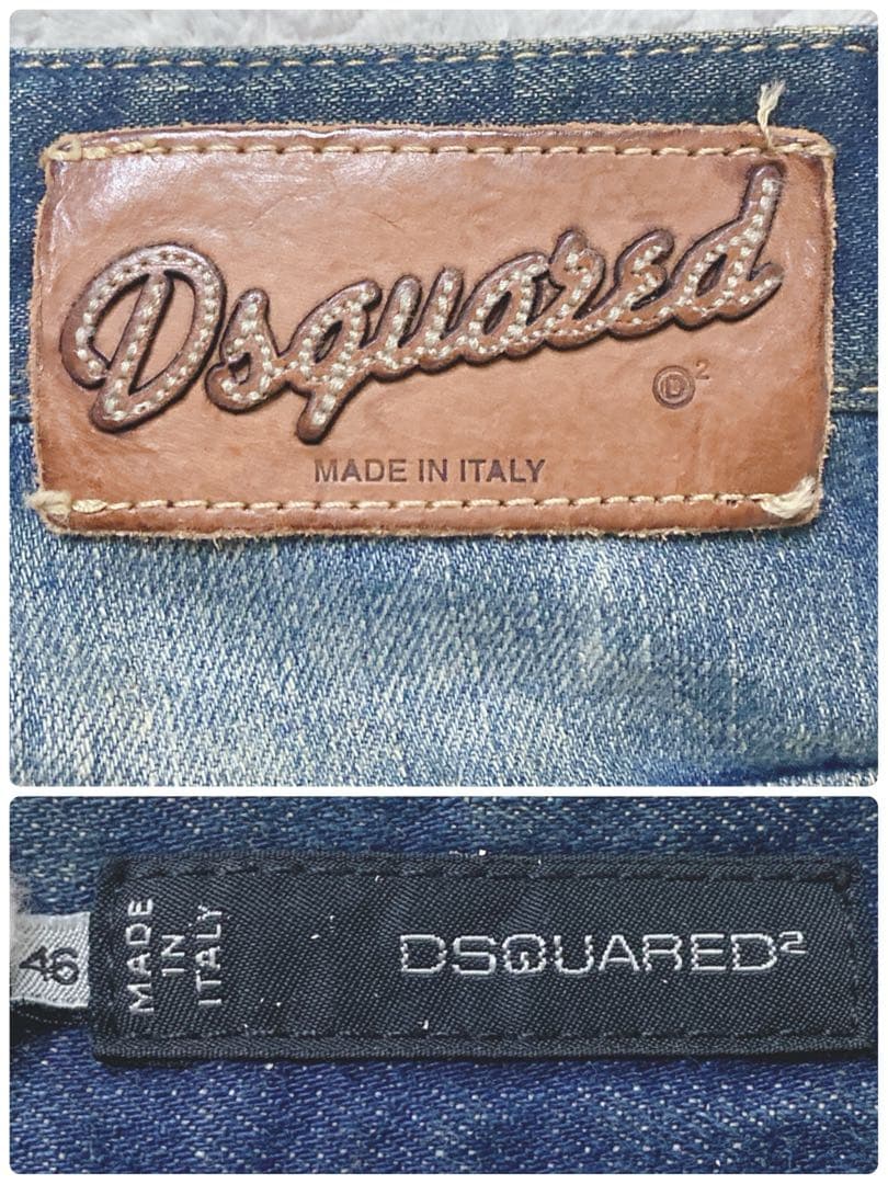 DISQUARED2 size46 71LA338 クラッシュド加工／イタリア製
