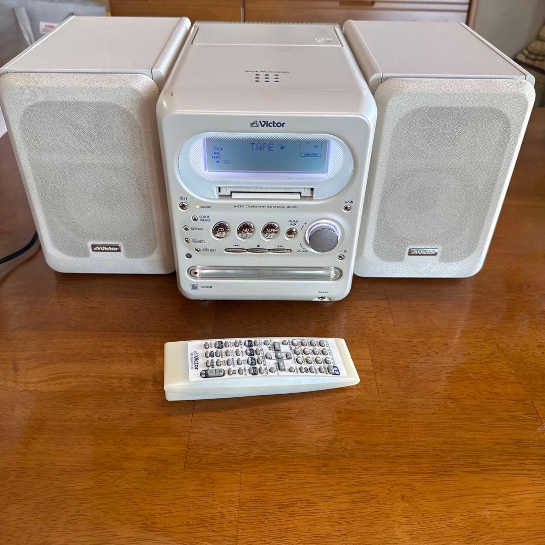 Victorコンポ CA−UX Q10−W CD・MD・カセットデッキ ホワイト - メルカリ