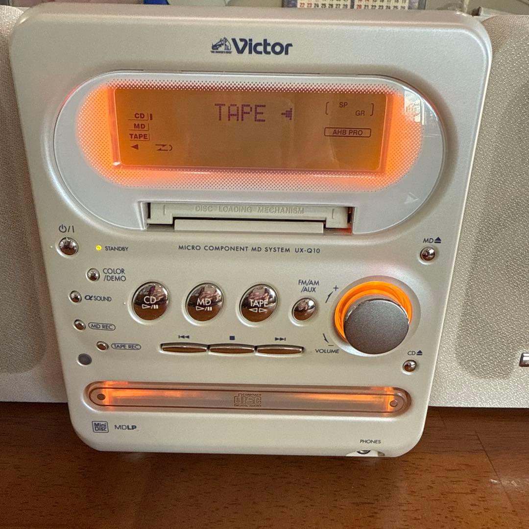 Victorコンポ CA−UX Q10−W CD・MD・カセットデッキ ホワイト - メルカリ