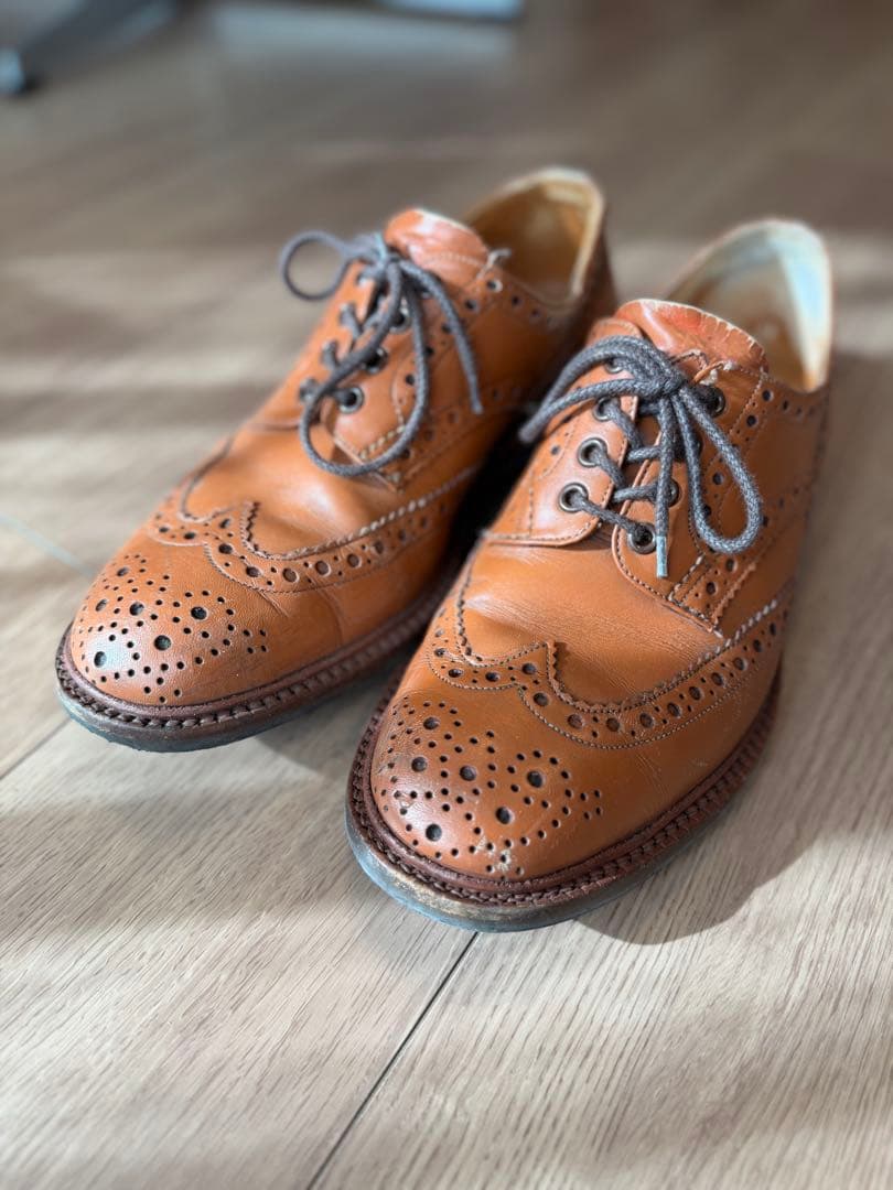 Trickers ブラウン レザー ウィングチップシューズ 中古・古着通販】Tricker's (トリッカーズ) BOURTON ウィングチップ