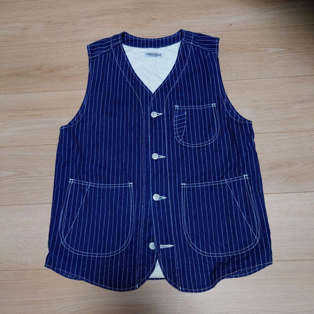 STUDIO D'ARTISAN ウォバッシュベスト STUDIO D'ARTISAN（ステュディオダルチザン） ワークベスト [ MR. RAIL