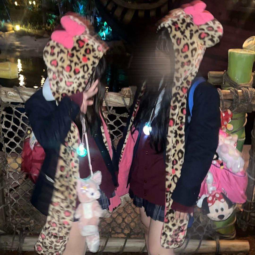 ディズニー マフラーキャップ ミニー ヒョウ柄 - メルカリ