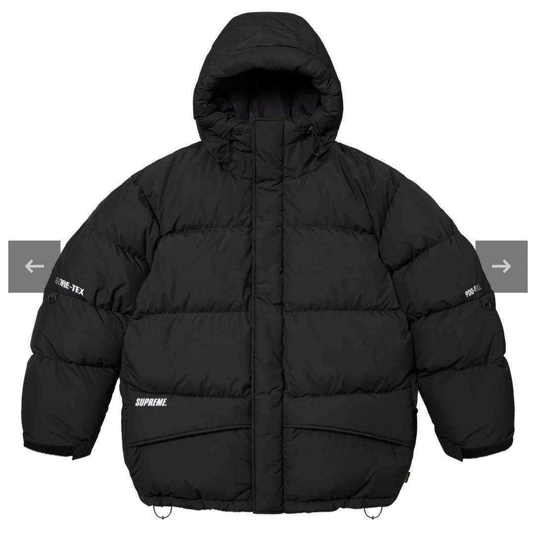 Supreme GORE-TEX ブラックダウンジャケット 値下げしました - メルカリ