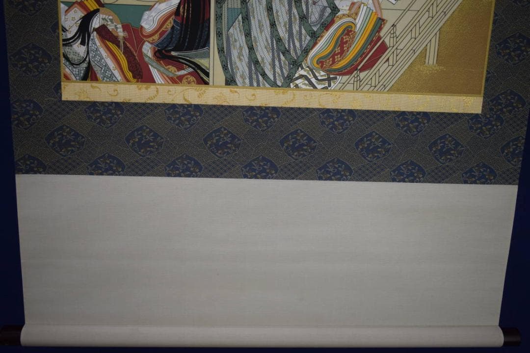 複製/作者不明/大和絵/人物出産図/横物/工芸/布袋屋掛軸HJ-326 - メルカリ