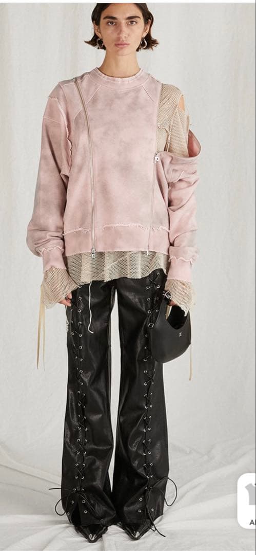 PRANK PROJECT ダブルジップクラッシュスウェット　ピンク 中古・古着通販】PRANK PROJECT (プランクプロジェクト) Double Zip