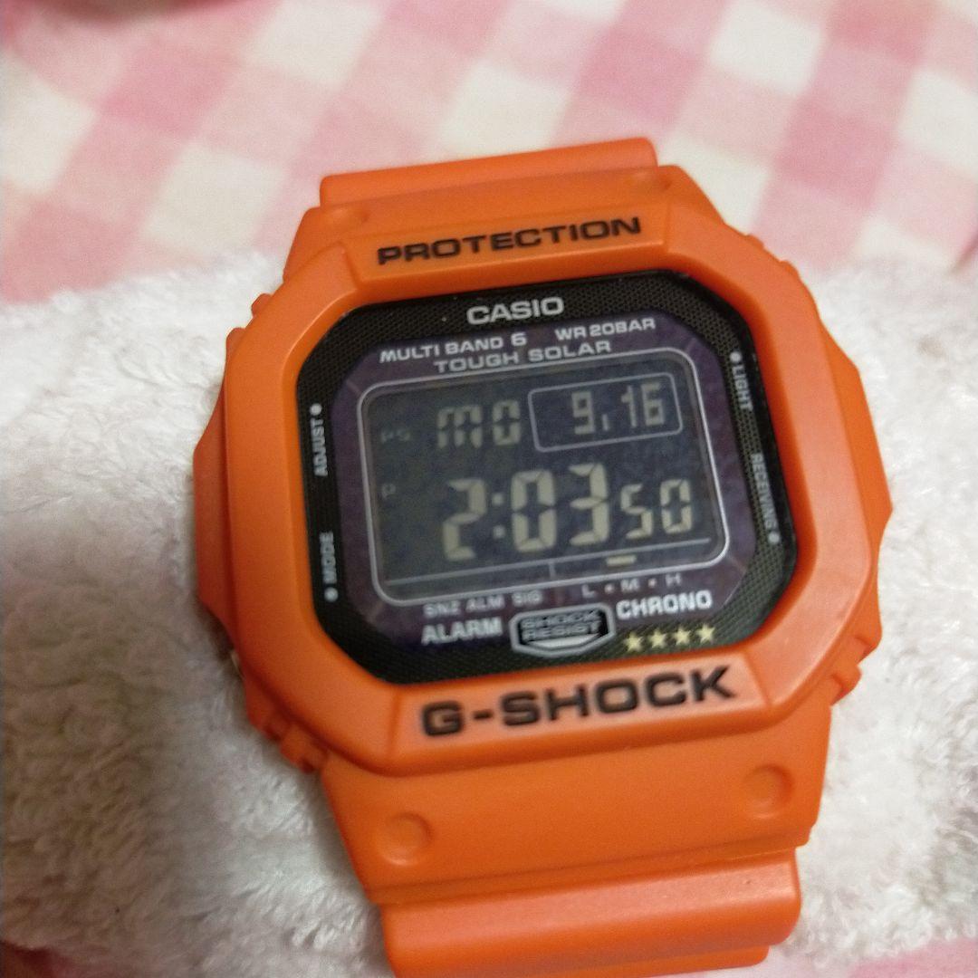 CASIO G-SHOCK オレンジ デジタル腕時計 - メルカリ