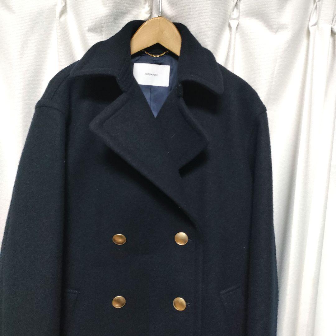 美品】FRAMeWORK フレームワーク ラムリバーメルトンPコート - メルカリ