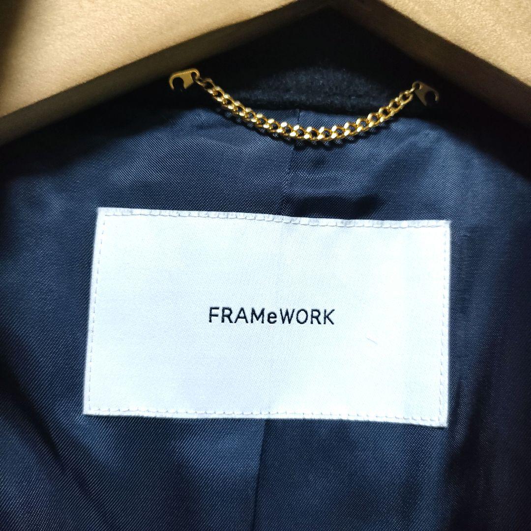 美品】FRAMeWORK フレームワーク ラムリバーメルトンPコート - メルカリ