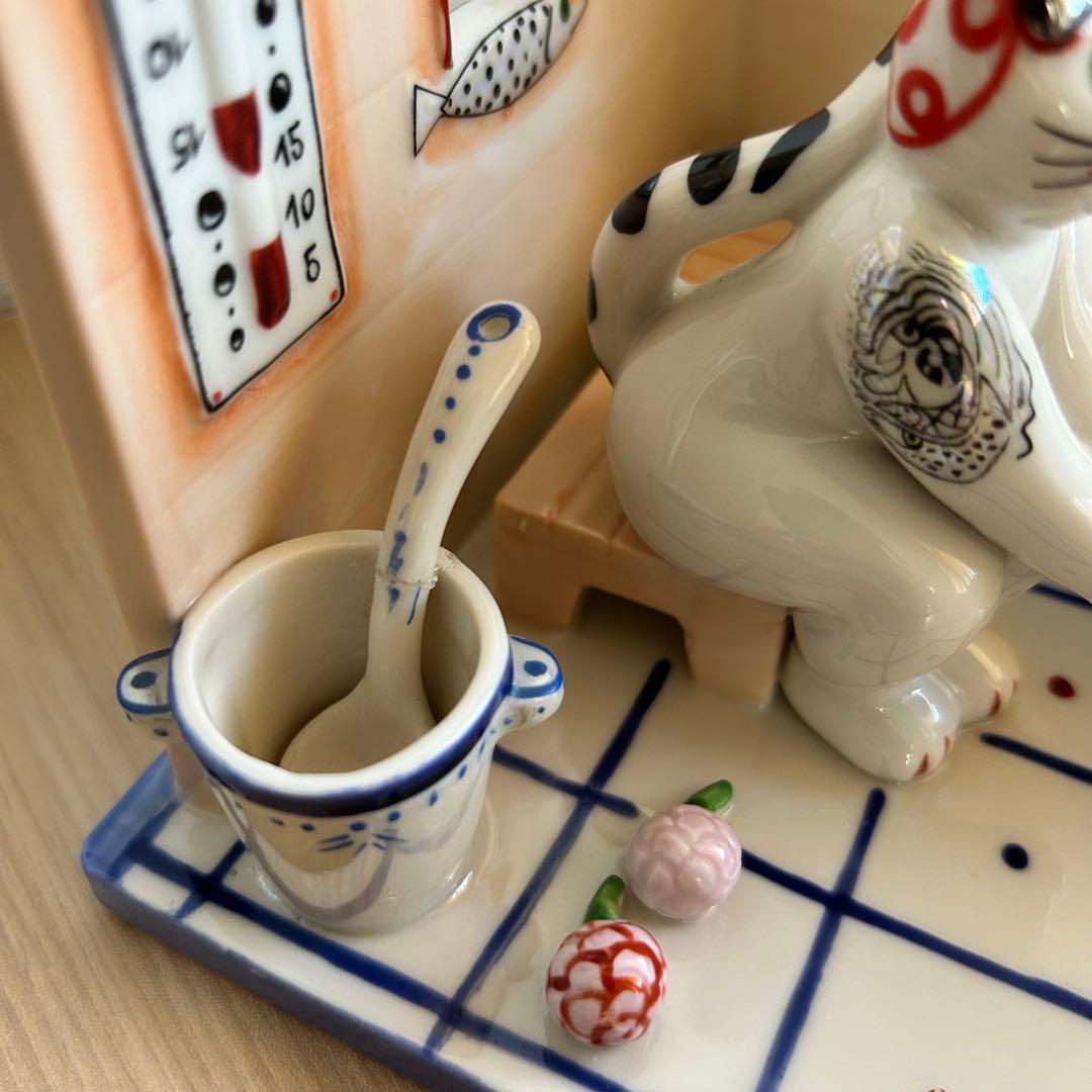 スプーン補修跡あり】Villeroy&Boch ビレロイボッホ サウナ 猫の通販は