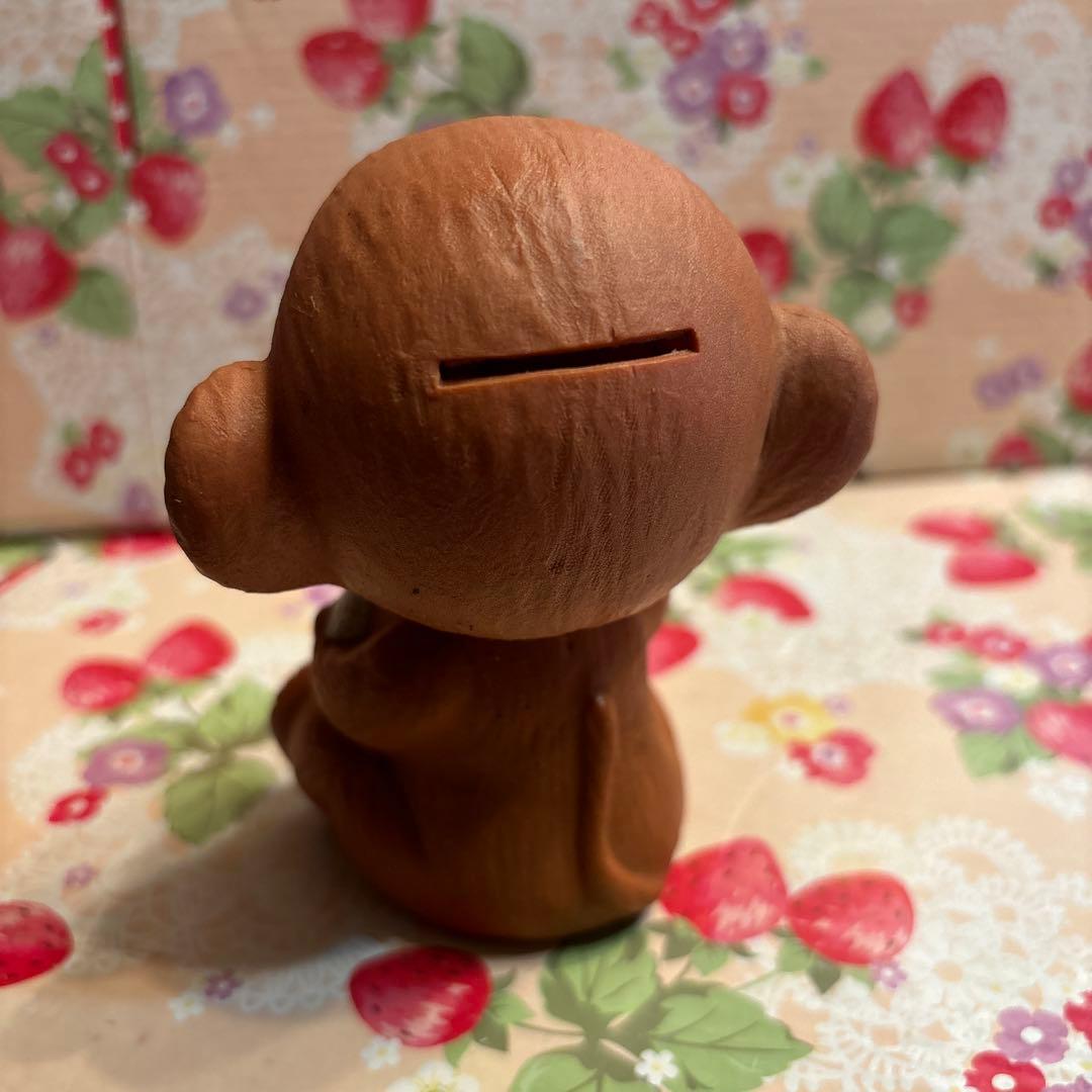 昭和レトロ アンティークソフビお猿貯金箱 農協／信連/農林中金ソフビ