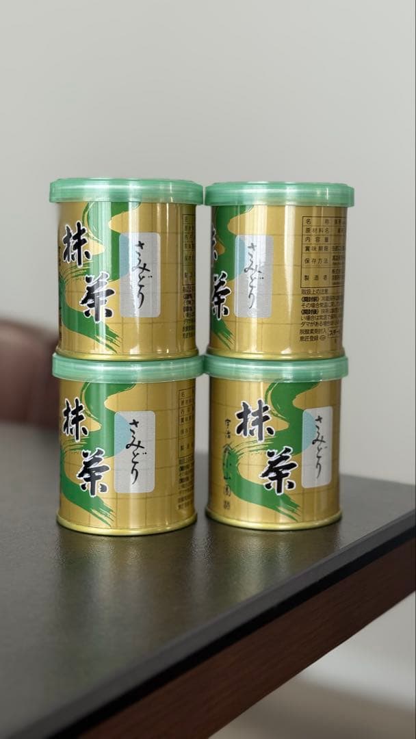 山政小山園抹茶　【さみどり】30g缶*4セット 山政小山園 抹茶「さみどり」 30g 缶 - Matcha Powder 