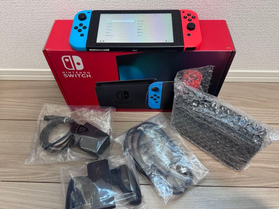 Nintendo Switch 本体 Joy-Conストラップ以外あり 箱付き - メルカリ
