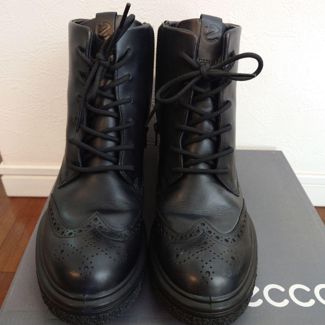 未使用 ECCO GORE-TEX 防水レザーブーツ 24.5cm