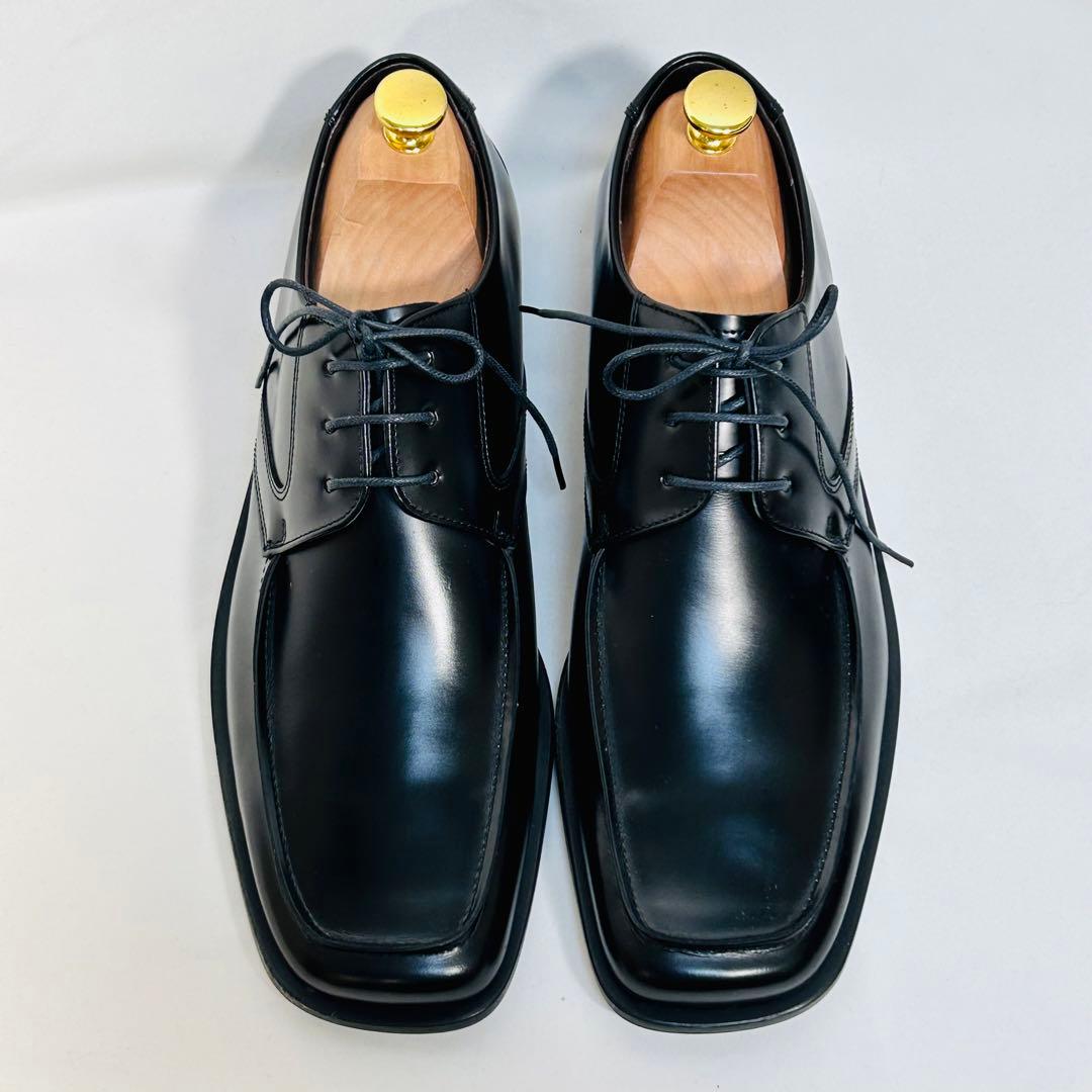 REGAL リーガル ビジネスシューズ スクエアトゥ 外羽根 ブラック【26