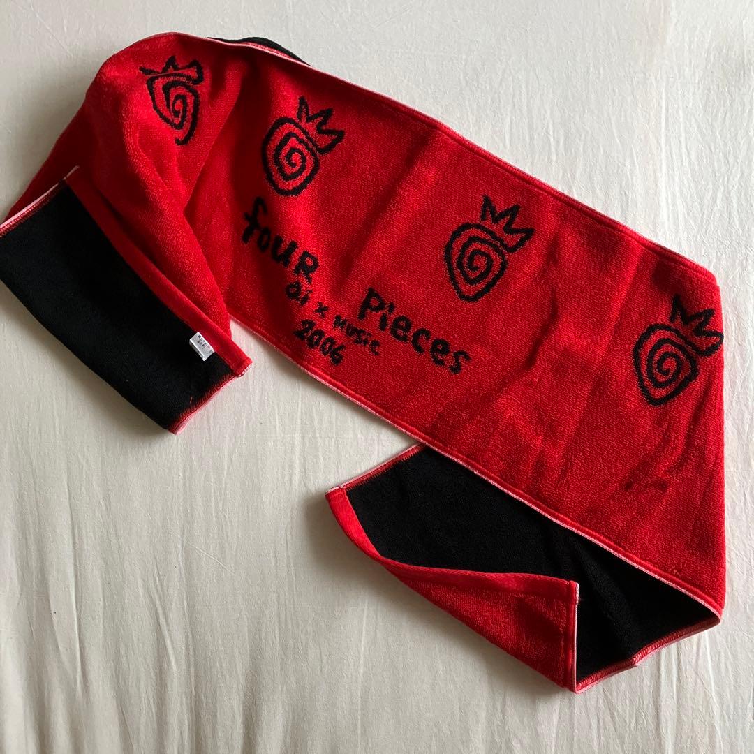 大塚愛　ai 2006 マフラータオル　タオル　赤　黒　いちご　music Amazon.co.jp: 大塚愛 ai 2006 マフラータオル タオル 赤 黒 いちご