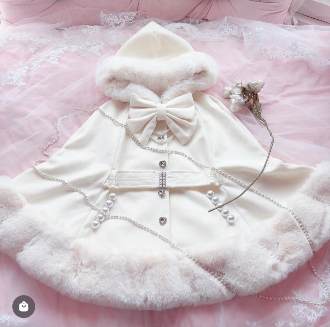 ♥ MARS ポンチョ 白 ベルト付きケープコート 新作 ♥ - メルカリ