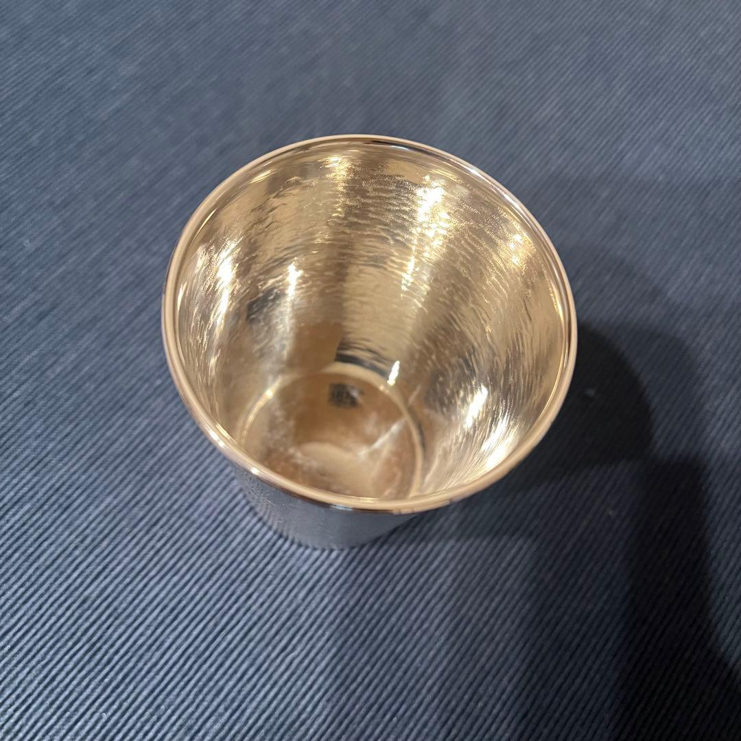 純銀鎚目盃］俵屋 京都 ギャラリー遊形 清課堂 タンブラー 一口ビール