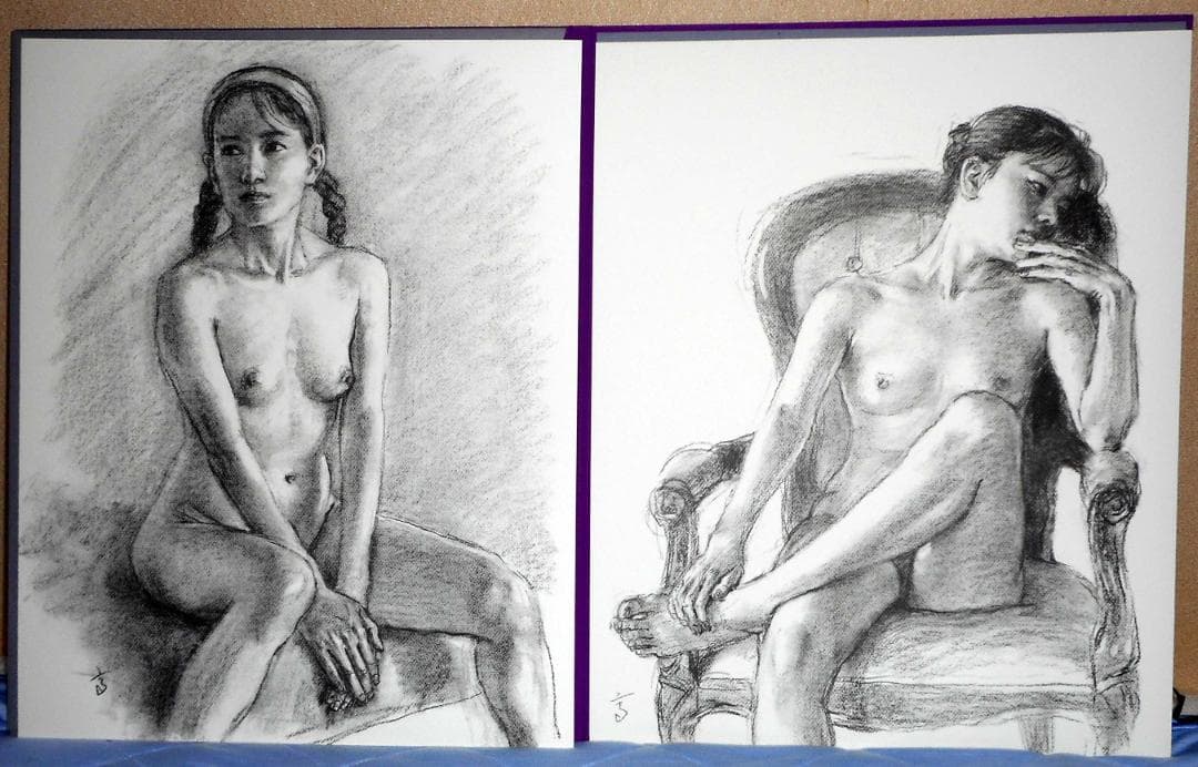 【値下】高塚省吾 素描集『女たち』（芸術新聞社）外箱付き 極美品