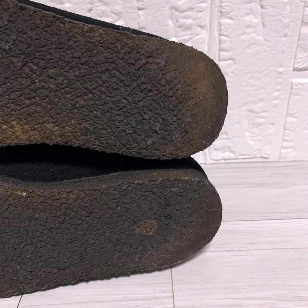靴 Clarks Wallabee BLACK SUEDE UK7.5 26.5cm