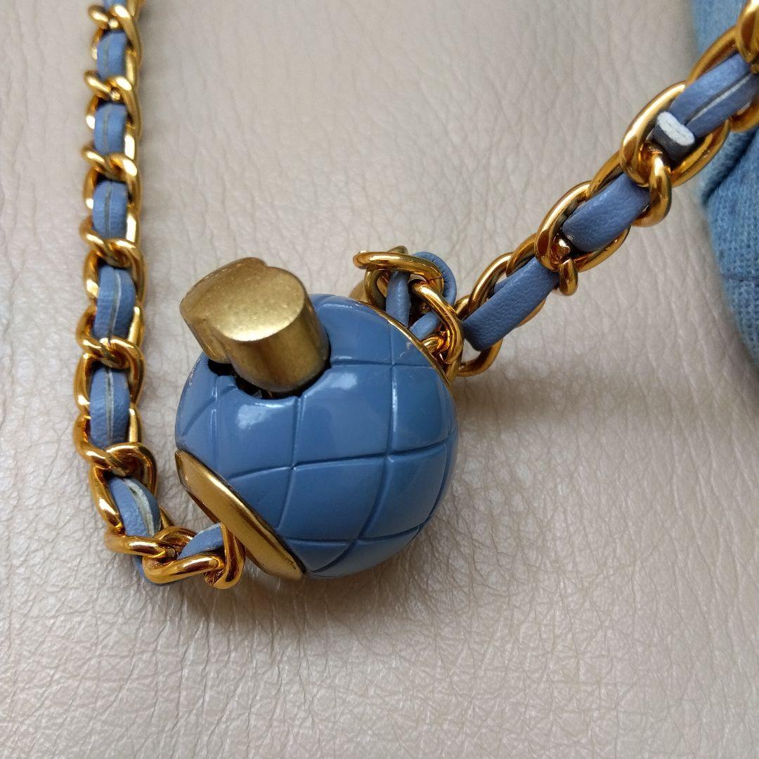CHANEL シャネル ブルー デニム チェーンバッグ ノベルティ - メルカリ