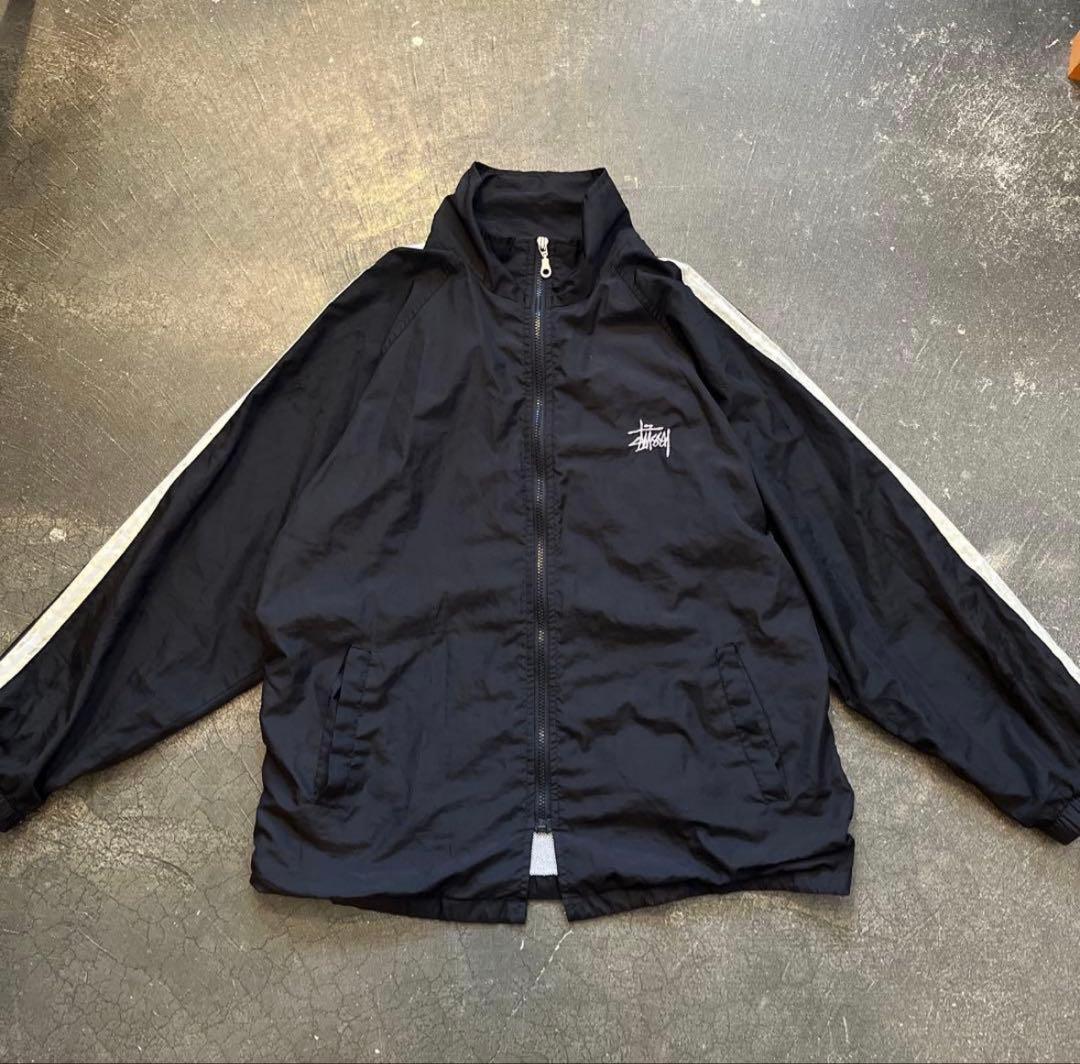 Stussy ブラック ナイロンジャケット MEDIUM - メルカリ