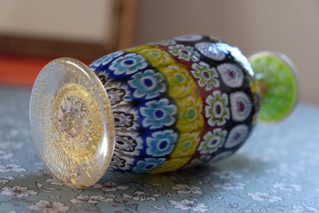 イタリア 民藝 ミルフィオリ 花瓶 検)ワイングラス プレート 皿 舩木倭