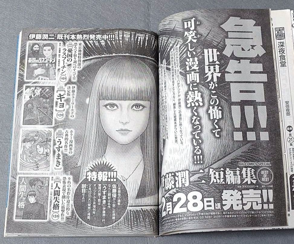 ビッグコミックオリジナル2019年2月20日4号『忘れ形見』読切/伊藤潤二