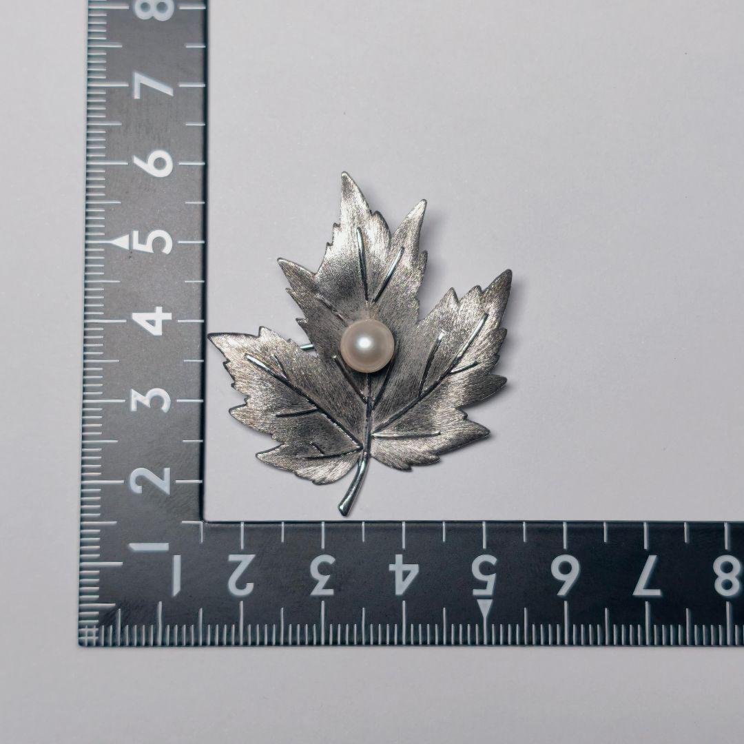 美品 最高級】ミキモト ブローチ パール リーフ 1珠 皇室御用達 正規品