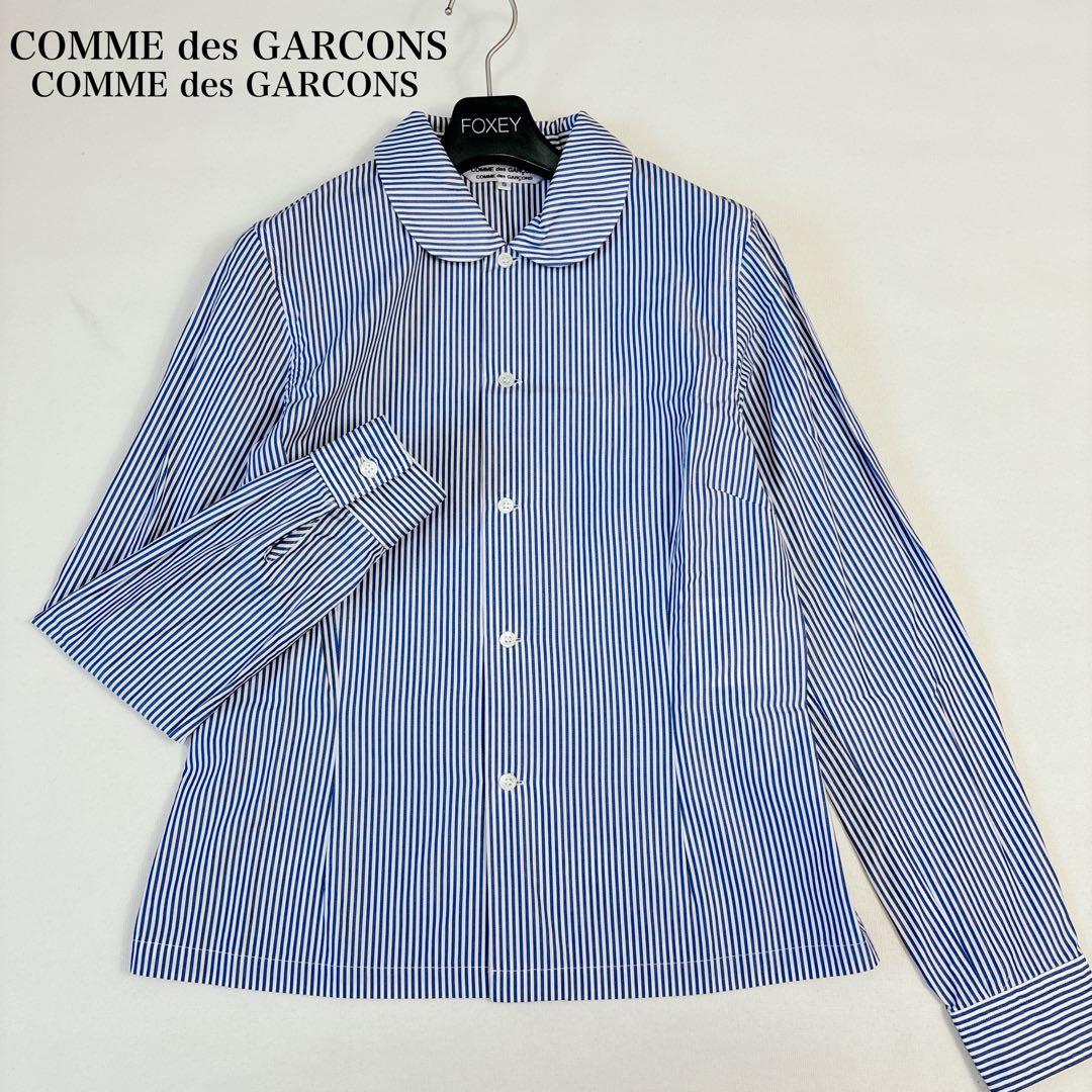 未使用級✨コムデギャルソンコムデギャルソン 丸襟 ストライプブラウス