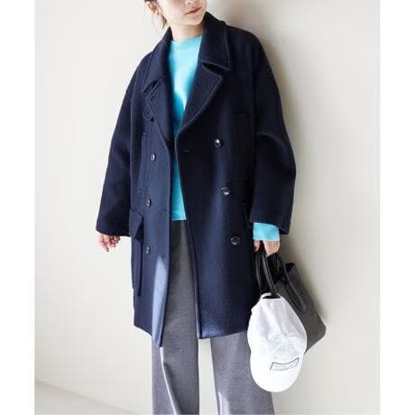 良品 SLOBE IENA メルトンビッグPコート スタンドカラー 36 - メルカリ