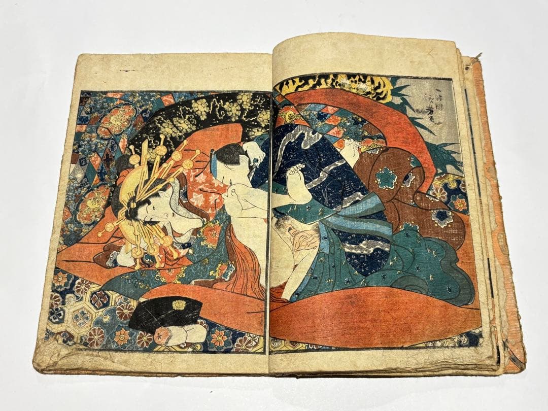 春色入船帳」歌川国芳画 揃3冊|艶本 春画 浮世絵 和本 猫 江戸時代 木