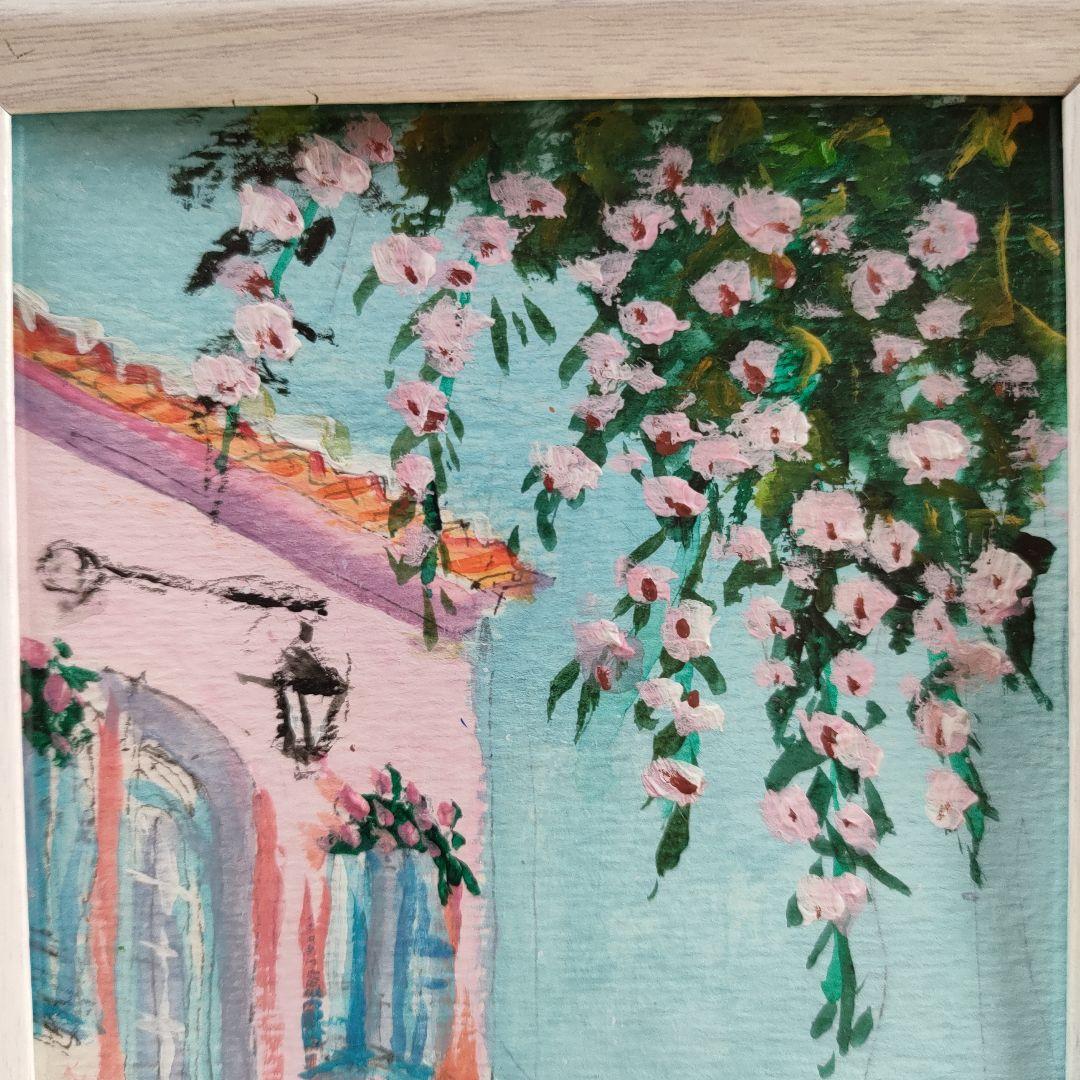 春 街角 アクリル画 原画 インテリア ハンドメイド - メルカリ