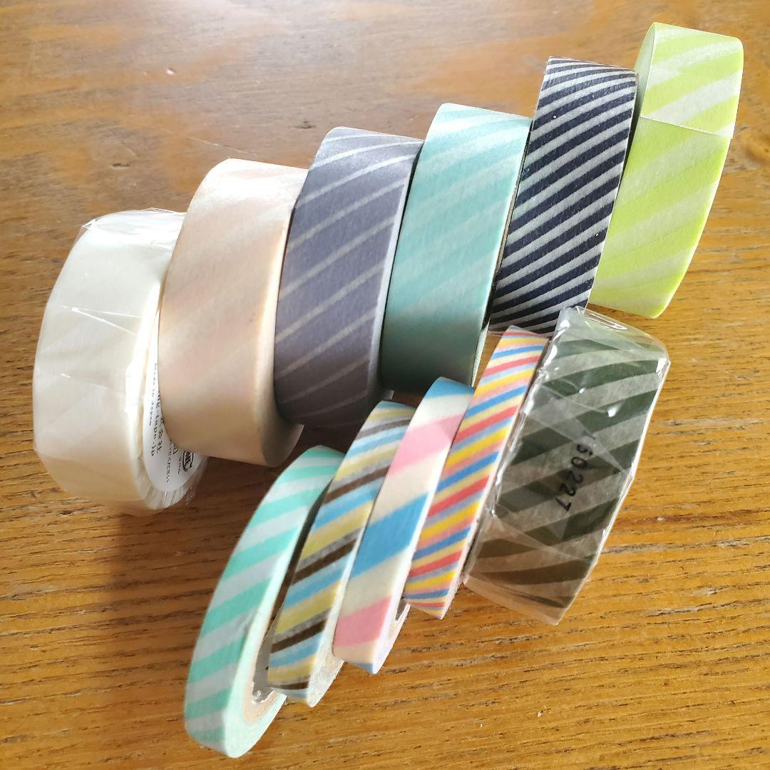 レア！茶芯 廃盤含む mt マスキングテープ ストライプ若葉 他 計11本