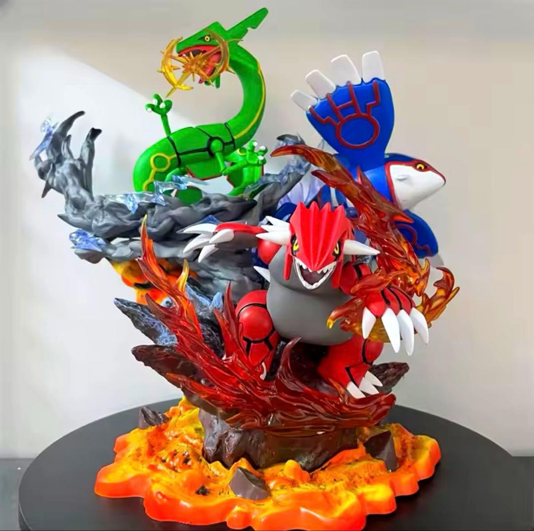 35cm ポケモン レックウザ グラードン カイオーガ フィギュア - メルカリ