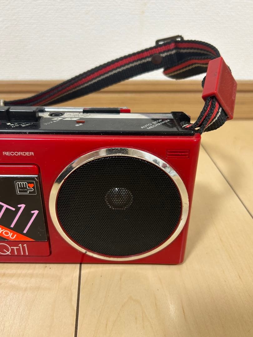 SHARP/シャープラジカセ QT-11R レトロ ラジオ モノラルカセット