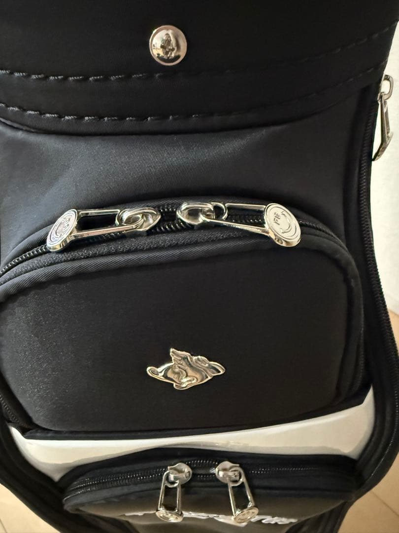 PEARLY GATES キャディバッグ スマイリーフェイス 合成革 キャスター