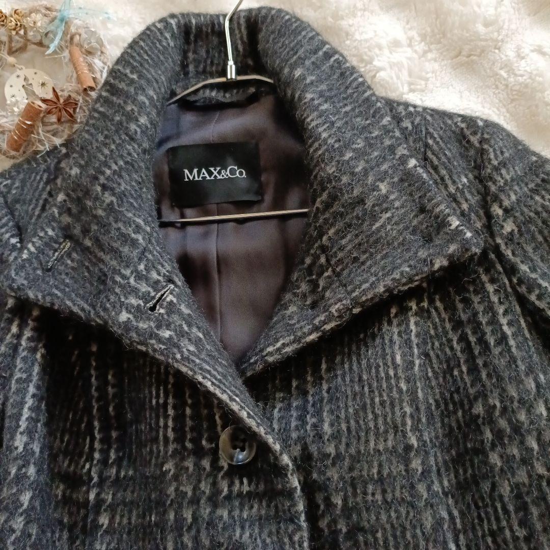 Max&Co 2wayツイードコート アルパカ モヘヤ プリーツ