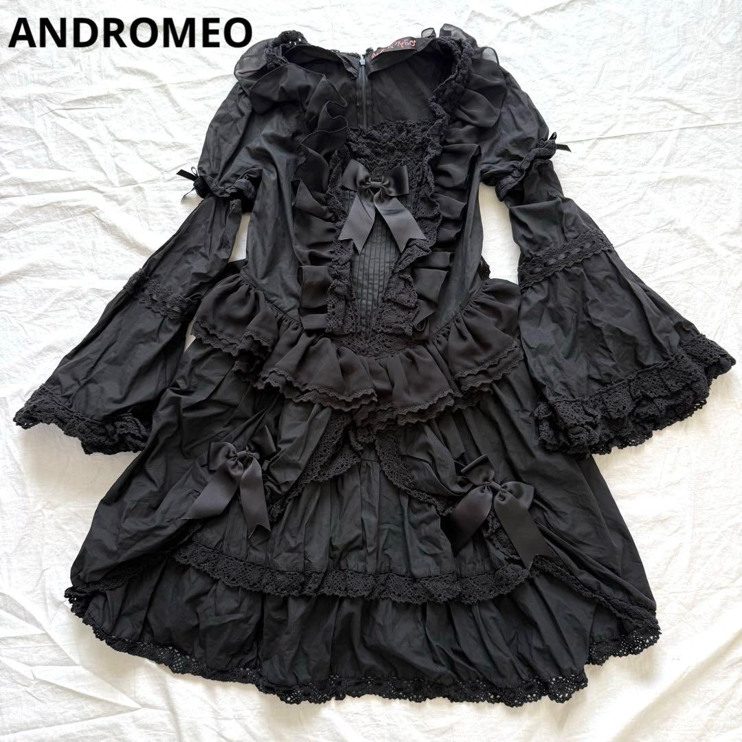 ANDROMEO アンドロミオ ロリータ ワンピース 黒ロリ ゴスロリ レース