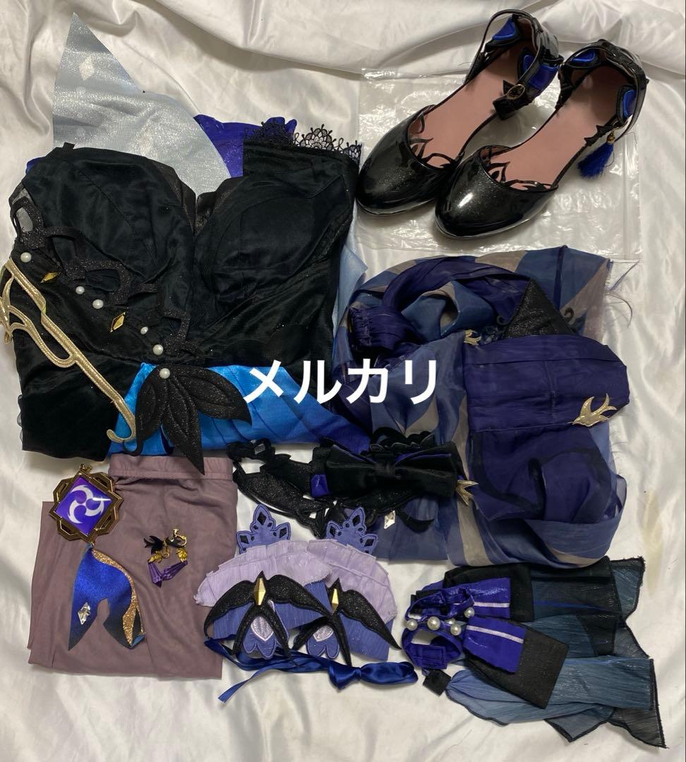 さ*】様 原神 刻晴 新スキン ドレス 三分妄想 コスプレ 衣装 靴 セット 三分妄想 原神 コスプレ 刻晴 コクセイ 新スキン 霓裾の舞 衣装