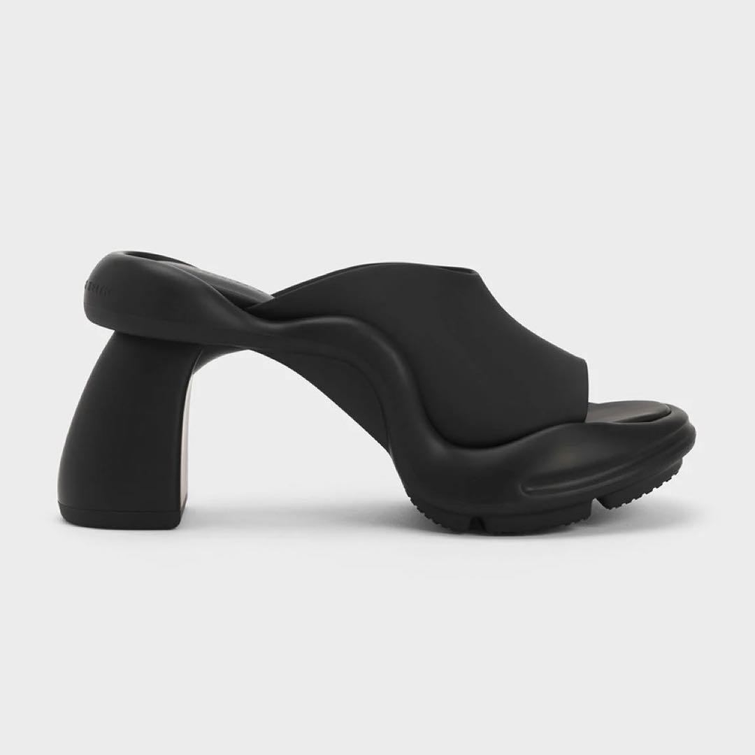 CHARLES & KEITH レイラオープントゥミュール　38 Leila レイラ オープントゥミュール - ブラック | CHARLES & KEITH