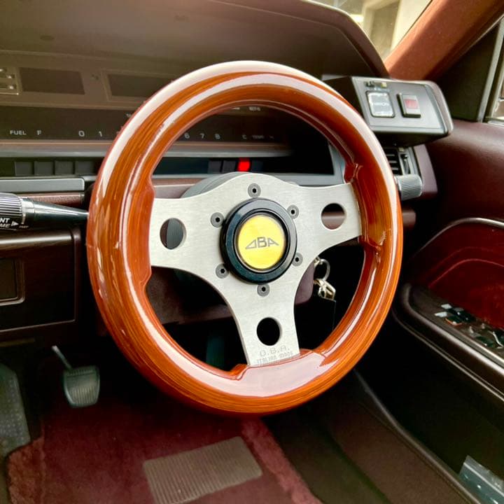 美品 OBA 小径ウッドステアリング gx71 オバ 街道レーサー 当時物
