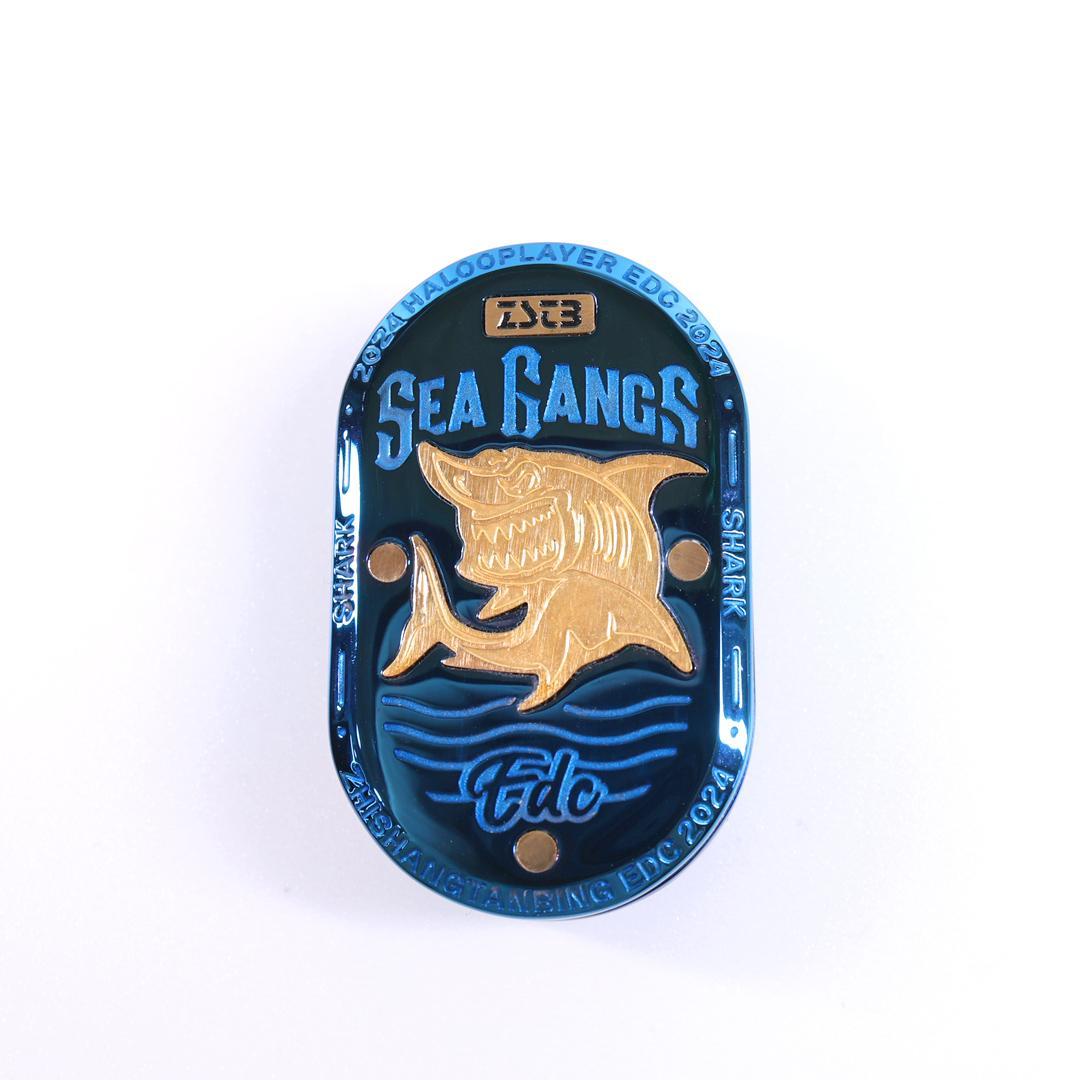 新品 メカニカルフィジェットスライダー シャーク 青 フィジェットトイ